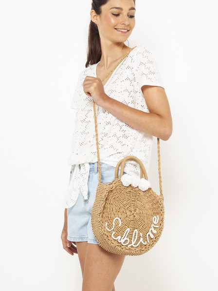 CAMAIEU Beige Flechthandtasche CAMAIEU