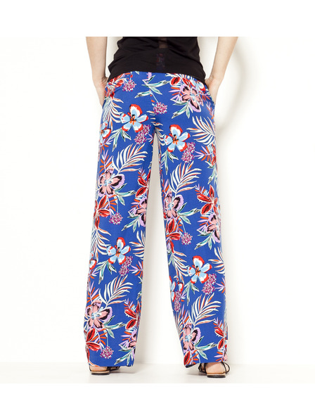 CAMAIEU Blaue gemusterte Hose CAMAIEU