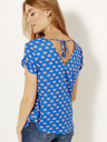 CAMAIEU Blau gemusterte Bluse CAMAIEU