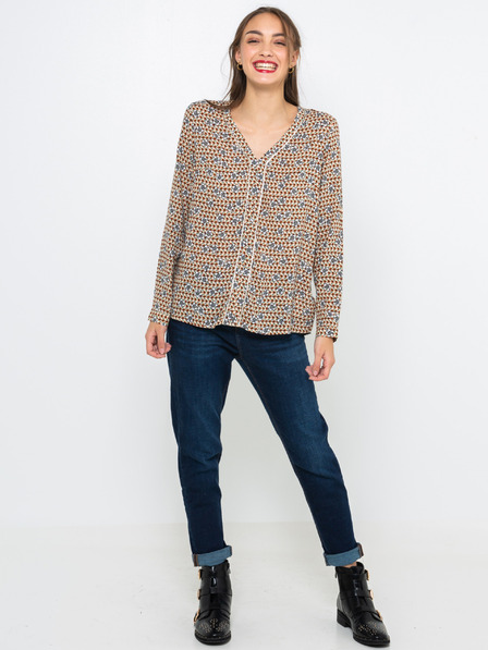 CAMAIEU Beige Bluse CAMAIEU