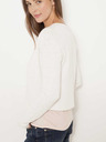 CAMAIEU Weiße kurze Strickjacke CAMAIEU