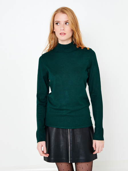 CAMAIEU Dunkelgrüner Pullover