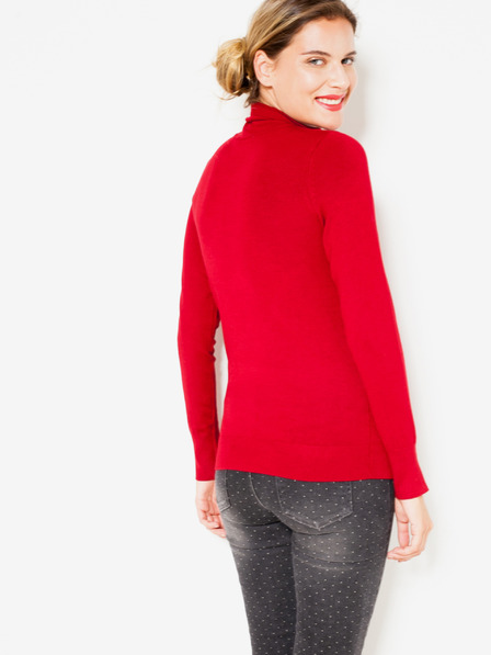 CAMAIEU Roter Rollkragenpullover CAMAIEU