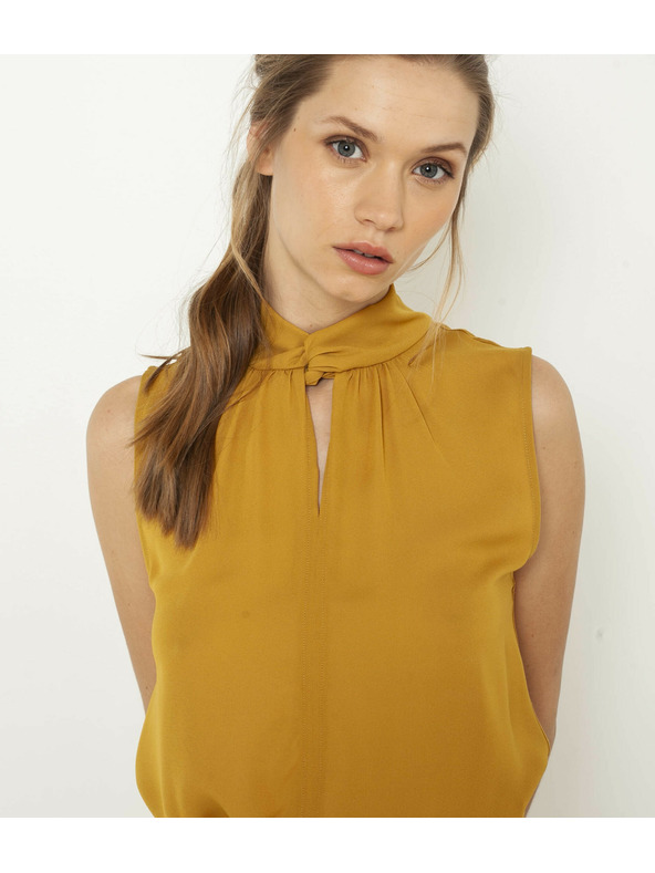 CAMAIEU Orange Bluse