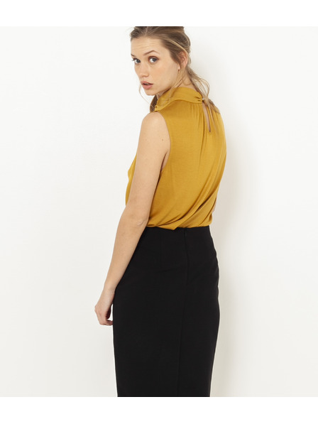 CAMAIEU Orange Bluse