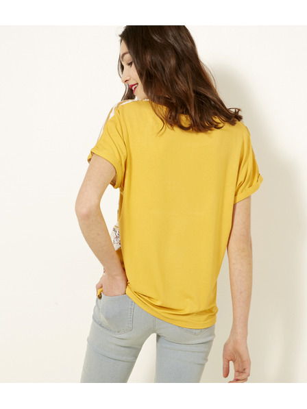 CAMAIEU Gelbe gemusterte Bluse CAMAIEU