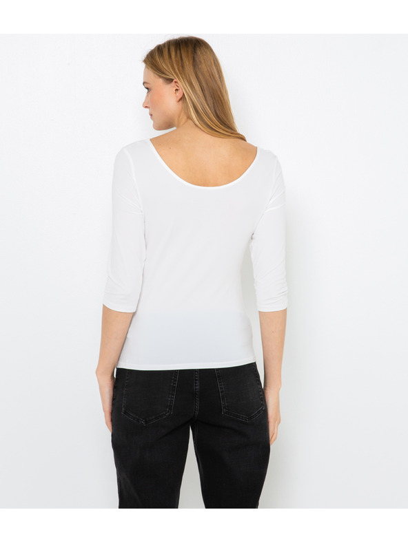 CAMAIEU Weißes T-Shirt mit 3/4-Ärmeln CAMAIEU