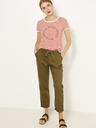 CAMAIEU Rosa T-Shirt mit Schriftzug CAMAIEU