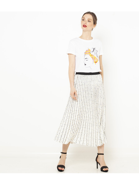 CAMAIEU Weißes T-Shirt mit Druck CAMAIEU