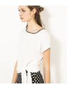 CAMAIEU Weißes T-Shirt mit Knoten CAMAIEU