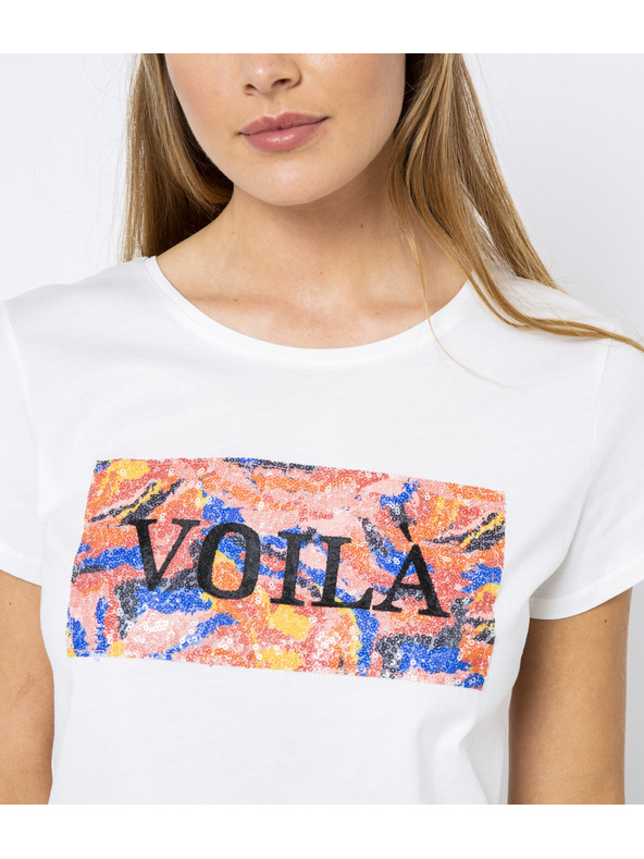 CAMAIEU Weißes T-Shirt mit Aufdruck