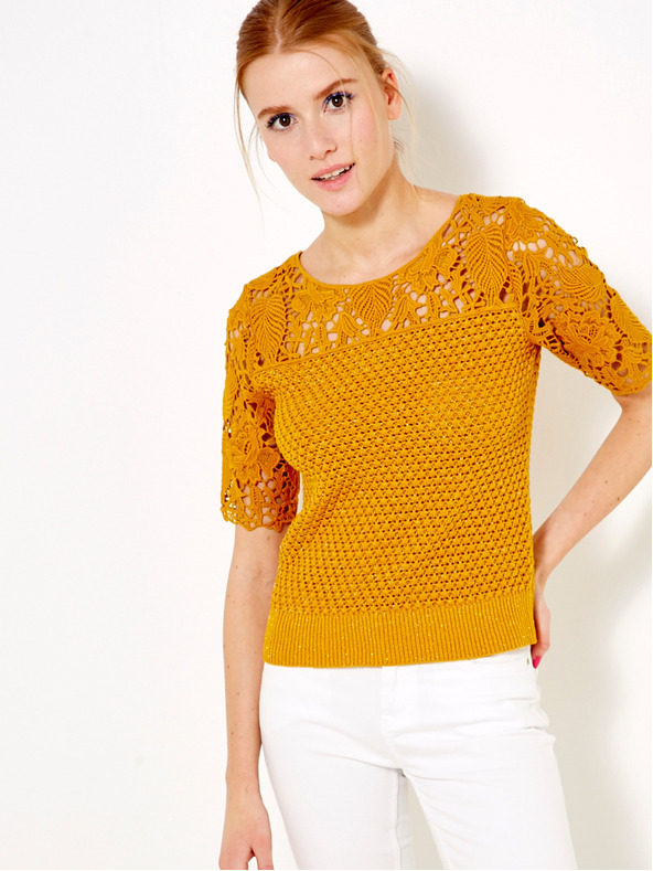 CAMAIEU Orangefarbene Bluse CAMAIEU