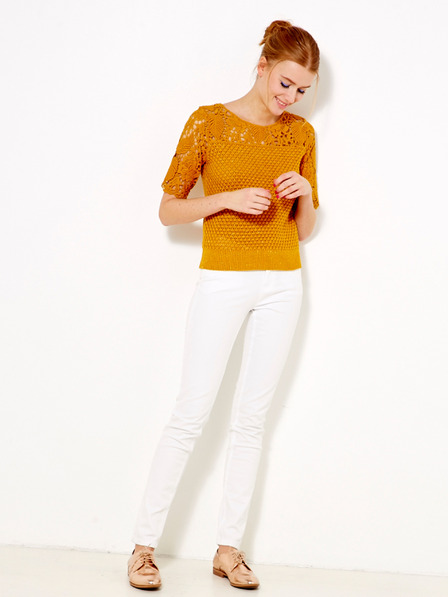CAMAIEU Orangefarbene Bluse CAMAIEU