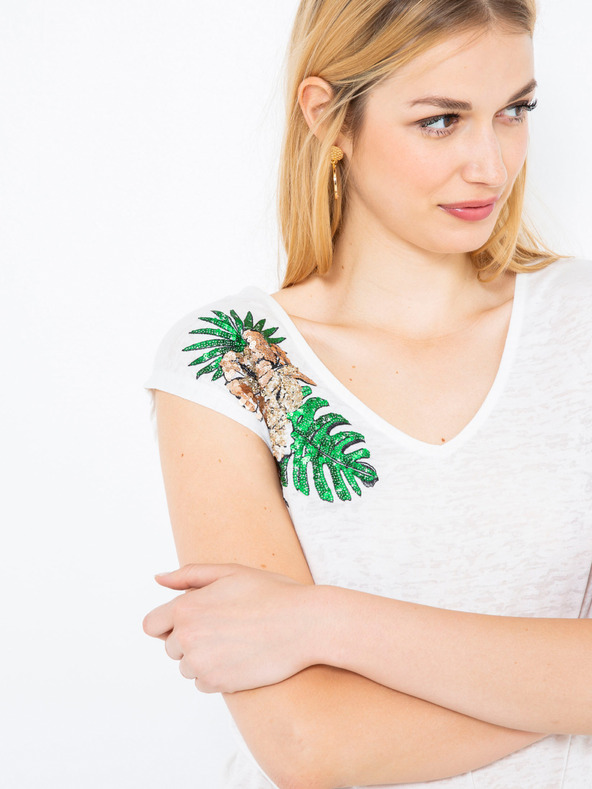 CAMAIEU Weißes Damen-T-Shirt CAMAIEU