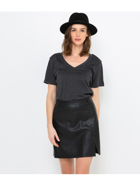 CAMAIEU Schwarzes Top mit V-Ausschnitt CAMAIEU