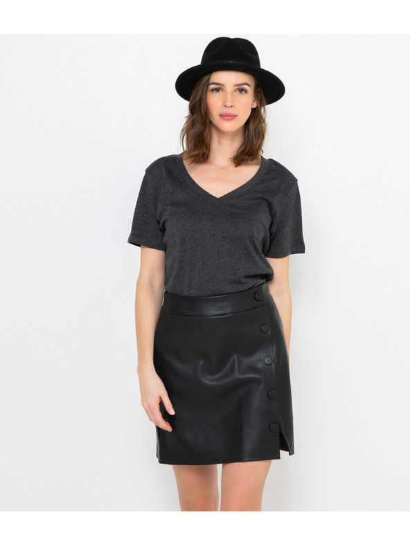 CAMAIEU Schwarzes Top mit V-Ausschnitt CAMAIEU