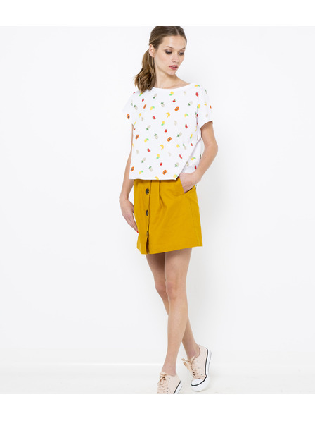 CAMAIEU Weißes gemustertes T-Shirt CAMAIEU