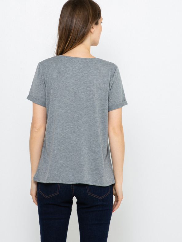 CAMAIEU Graues T-Shirt mit Aufdruck CAMAIEU