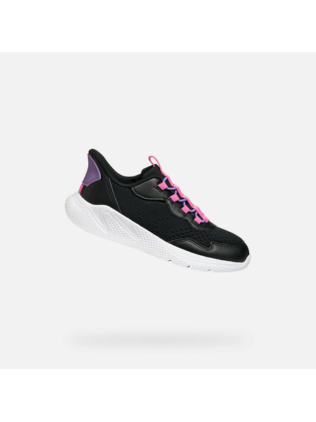 Geox Schwarze Mädchen-Sneaker Geox Sprintye Fast In