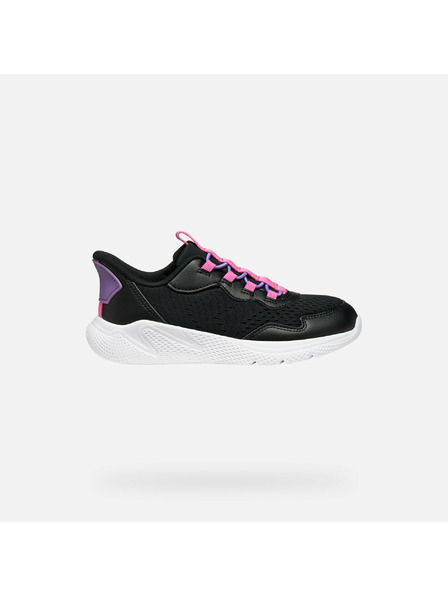 Geox Schwarze Mädchen-Sneaker Geox Sprintye Fast In