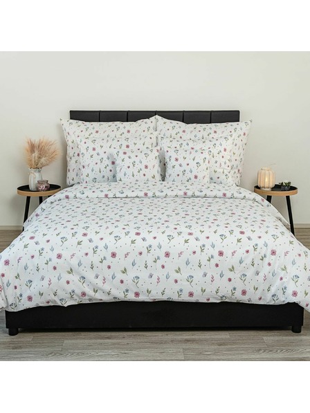 Kvalitex Französisches verlängertes Krepp-Bettwäsche 240x220, 70x90cm Sommerwiese