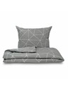 Kvalitex Baumwoll-Bettwäsche NORDIC COLLECTION 140x200, 70x90cm GRID grau