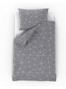 Kvalitex Baumwoll-Bettwäsche NORDIC COLLECTION 140x200, 70x90cm GRID grau