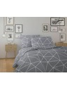 Kvalitex Verlängerte Baumwoll-Bettwäsche NORDIC COLLECTION 140x220, 70x90cm GRID grau