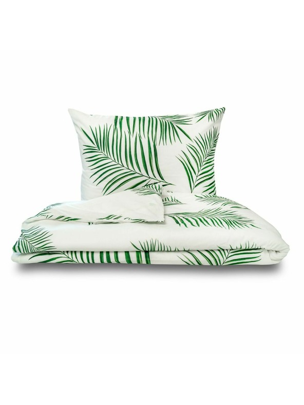 Kvalitex Französische Baumwoll-Bettwäsche Renforcé 240x200, 70x90cm TROPICAL weiß