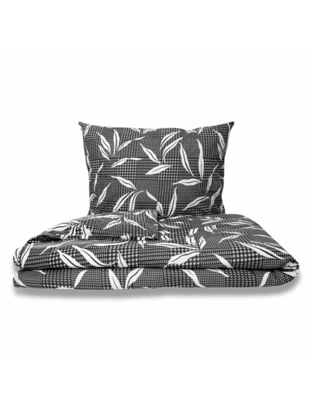 Kvalitex Französische Baumwoll-Bettwäsche Renforcé 240x200, 70x90cm OSAKA grau