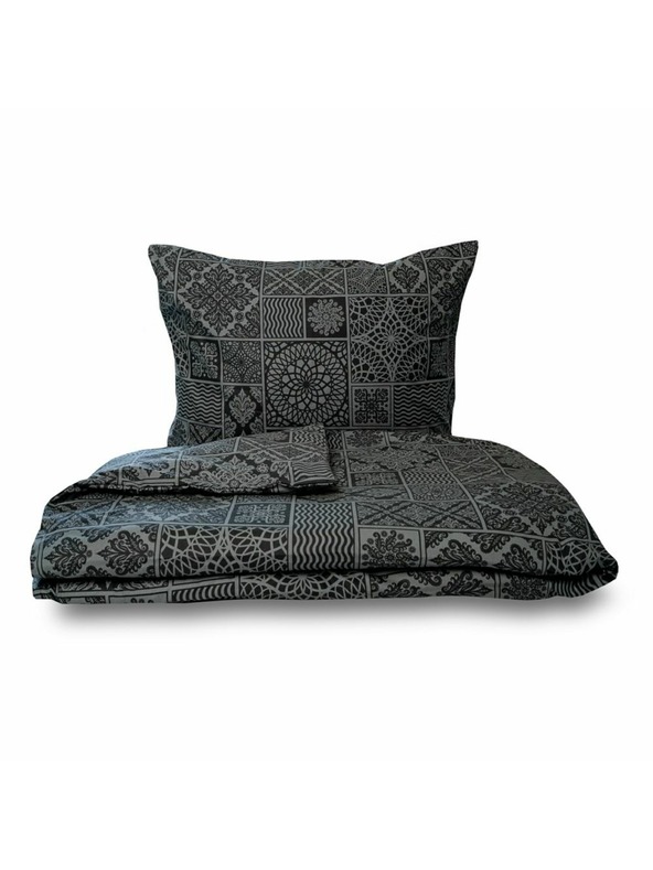 Kvalitex Französische Baumwoll-Bettwäsche Renforcé 200x200, 70x90cm TOKYO schwarz