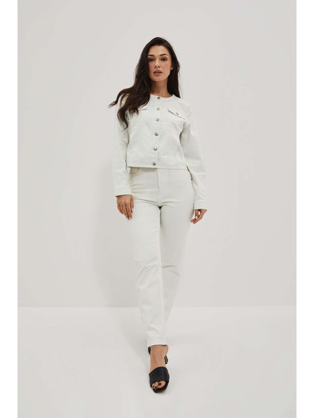 Moodo Damen Weiße Mom Jeans Moodo