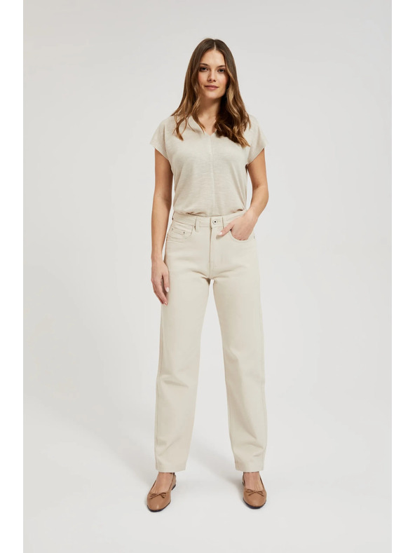 Moodo Damen Jeans Moodo – Hellbeige