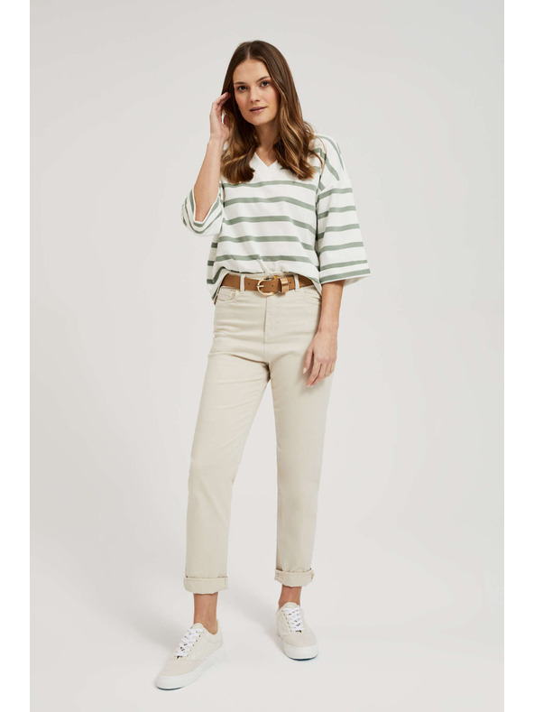 Moodo Damen Jeans Moodo – Hellbeige