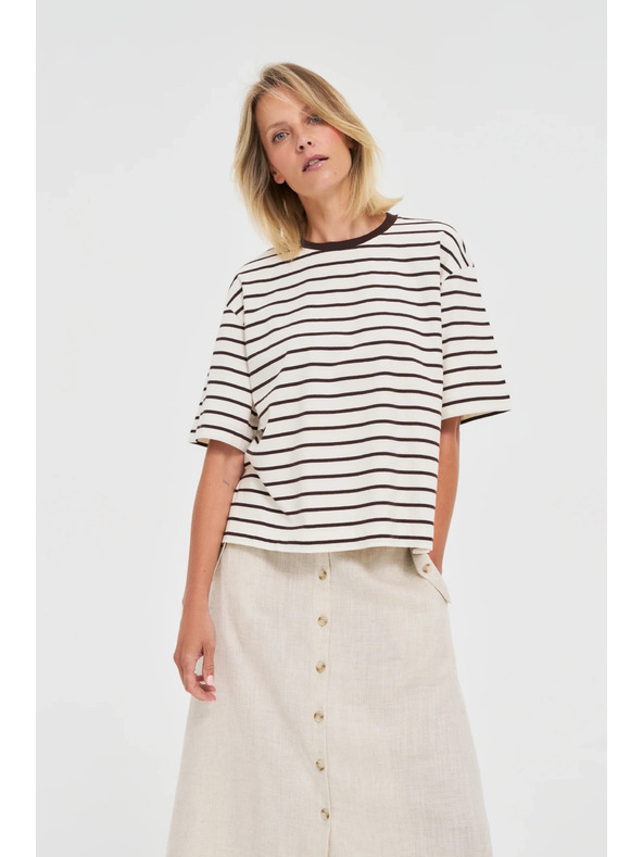 Moodo Damen gestreiftes Shirt Moodo