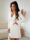 Edoti Cremefarbene Mini-Kleid ADELLE