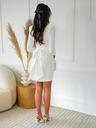 Edoti Cremefarbene Mini-Kleid ADELLE