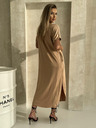 Edoti Oversize Maxi-Kleid - camelfarben
