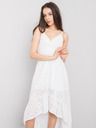 Edoti Richelieu Trägerkleid - weiß