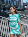 Edoti Basic Mini-Tunika-Kleid - grün