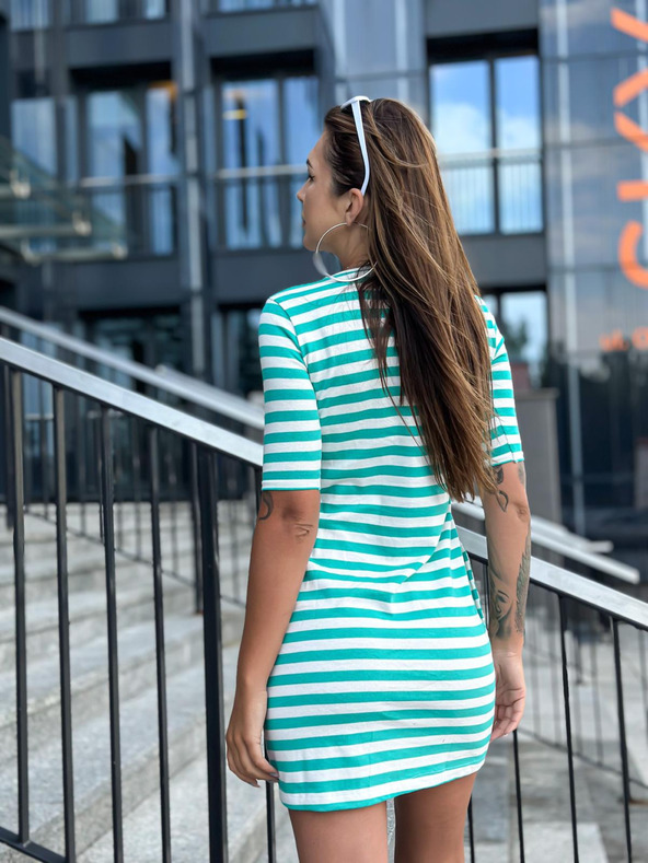 Edoti Basic Mini-Tunika-Kleid - grün