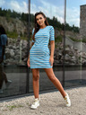 Edoti Basic Mini-Tunika-Kleid - blau