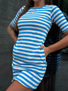 Edoti Basic Mini-Tunika-Kleid - blau