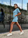 Edoti Basic Mini-Tunika-Kleid - blau