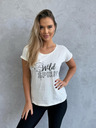 Edoti T-Shirt mit Aufdruck - cremeweiß