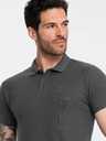 Ombre Clothing Graues Herren-Poloshirt Ombre Clothing
