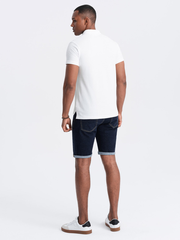 Ombre Clothing Weißes Herren-Poloshirt Ombre Clothing