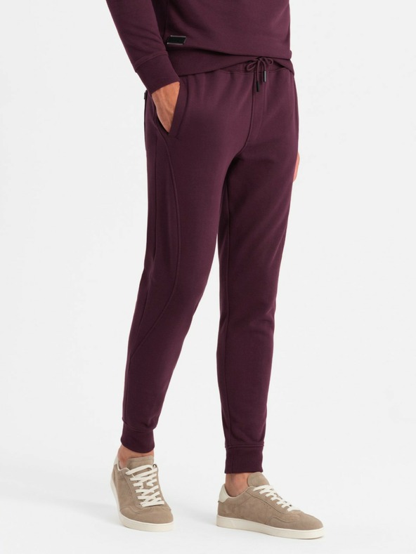 Ombre Clothing BASIC Herren Baumwoll-Sweatshirt BASIC burgundy Ombre Kleidung