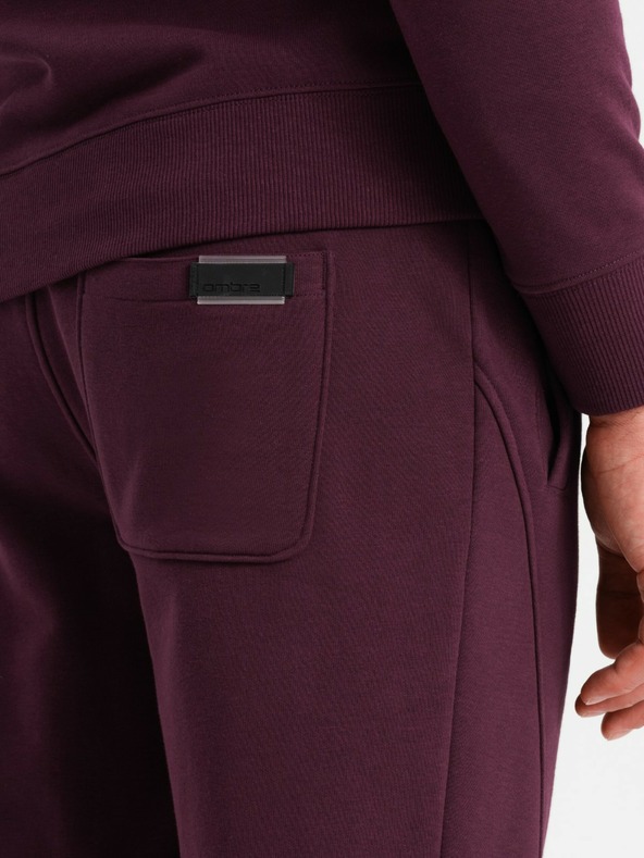 Ombre Clothing BASIC Herren Baumwoll-Sweatshirt BASIC burgundy Ombre Kleidung