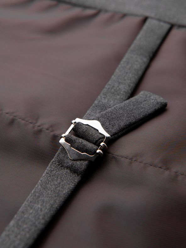 Ombre Clothing Herren graue Anzugsweste mit klassischen Details und Futter